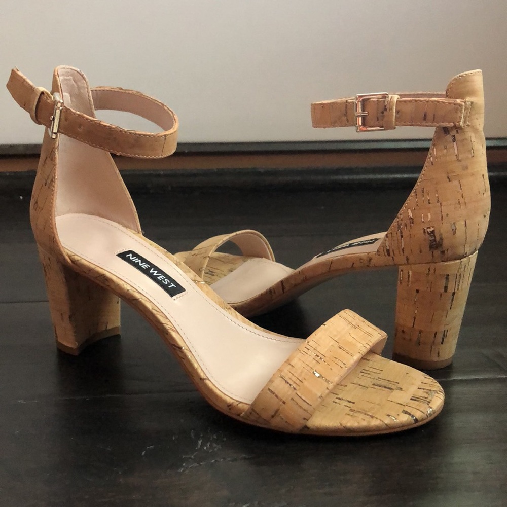 Nine West ‘Sandy’ Cork Block Heel